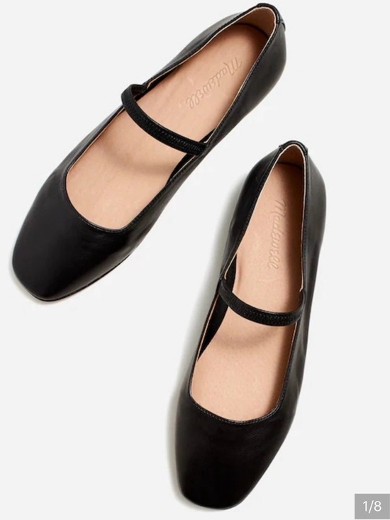 Madewell Shoes - Madewell Greta Black Mary Jane Ballet Flats Leather